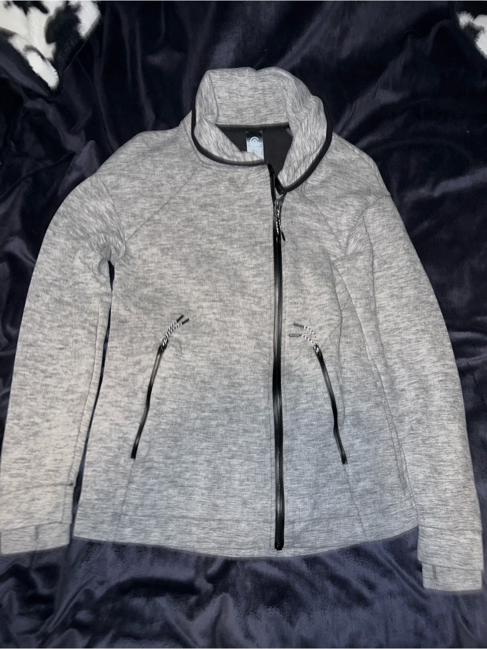 C9 Champion Heather Gray Asymmetrical Women's Zip-Front Running Jacket